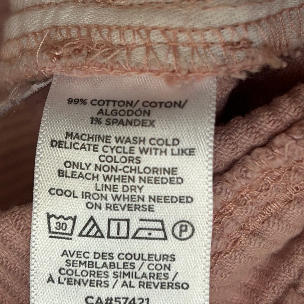 LOFT Women's Pink Corduroy Jeans Sz 12 Raw Hem Like New! - Picture 5 of 12
